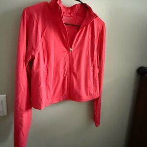 Athleta Bright Pink Bomber Jacket
